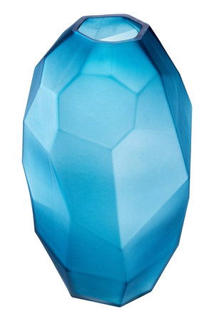 Gorgeous Blue Hand Blown Glass Vase - Eichholtz Fly L | OROA.com