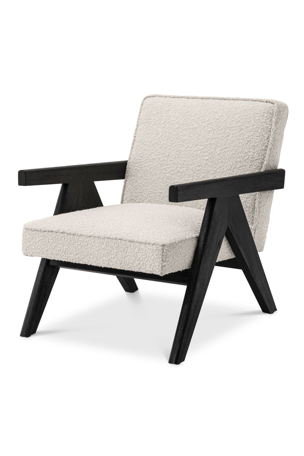 Bouclé Wooden Framed Lounge Chair | Eichholtz Greta | Oroa.com