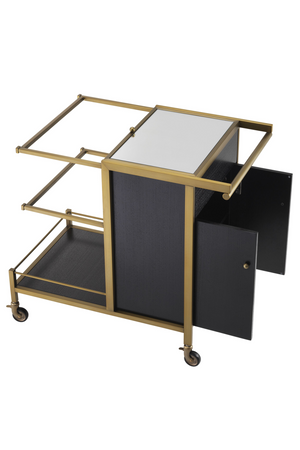 Brass and Black Oak Trolley | Eichholtz Eiffel | #1 Eichholtz Retailer