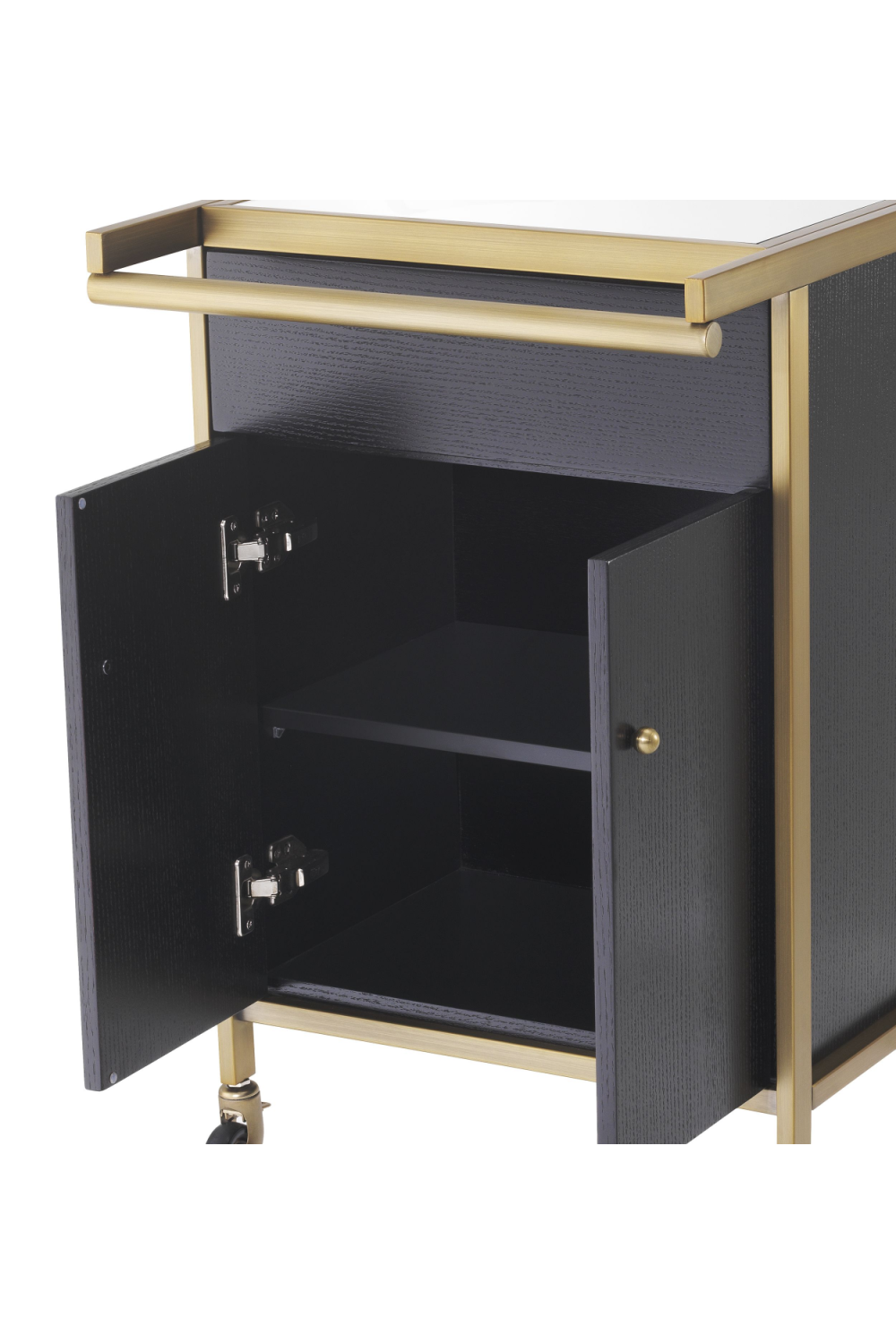 Brass and Black Oak Trolley | Eichholtz Eiffel | #1 Eichholtz Retailer