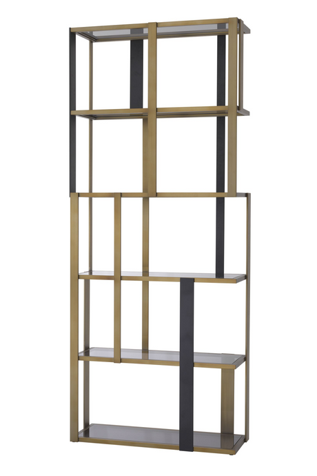 Brass 5 Shelf Display Cabinet | Eichholtz Clio | OROA.com