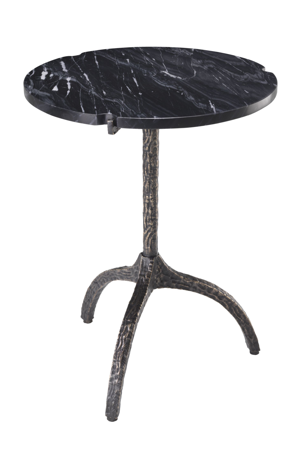 Black Marble Tripod Side Table | Eichholtz Cortina | OROA
