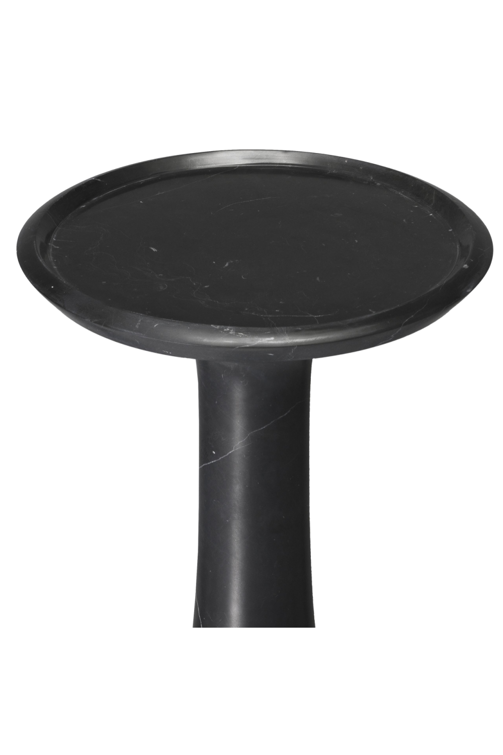 Solid Italian Black Marble High Side Table | Eichholtz Pompano | OROA