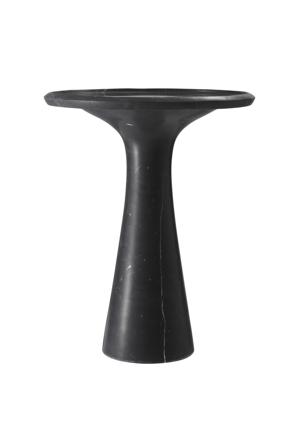 Solid Italian Black Marble Low Side Table | Eichholtz Pompano | OROA
