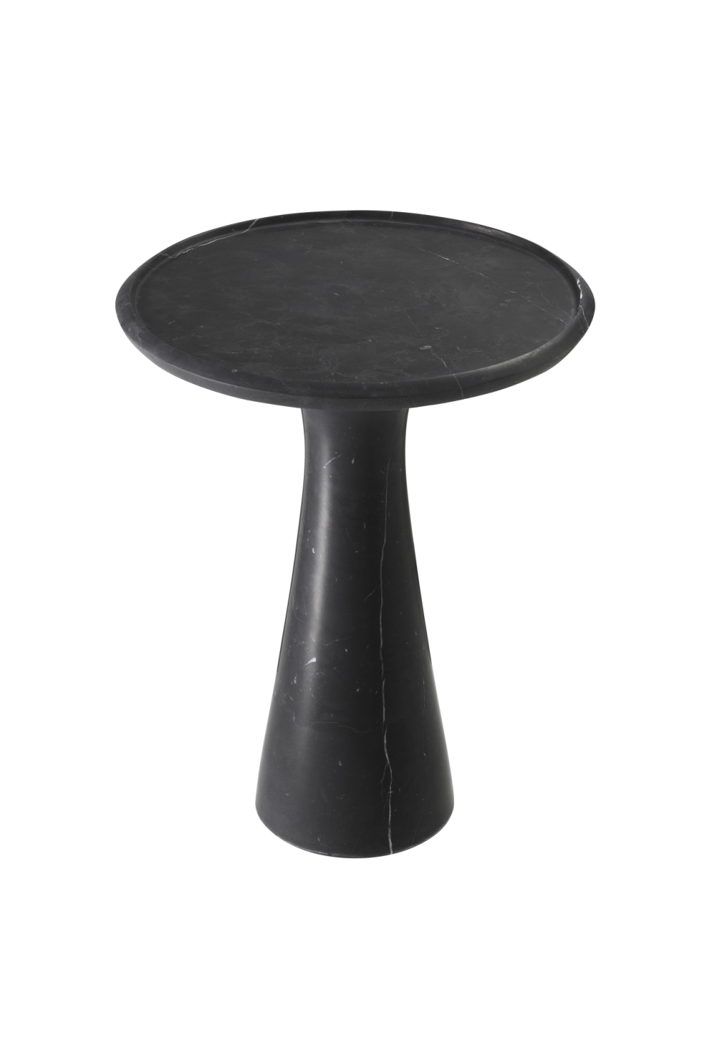 Solid Italian Black Marble Low Side Table | Eichholtz Pompano | OROA
