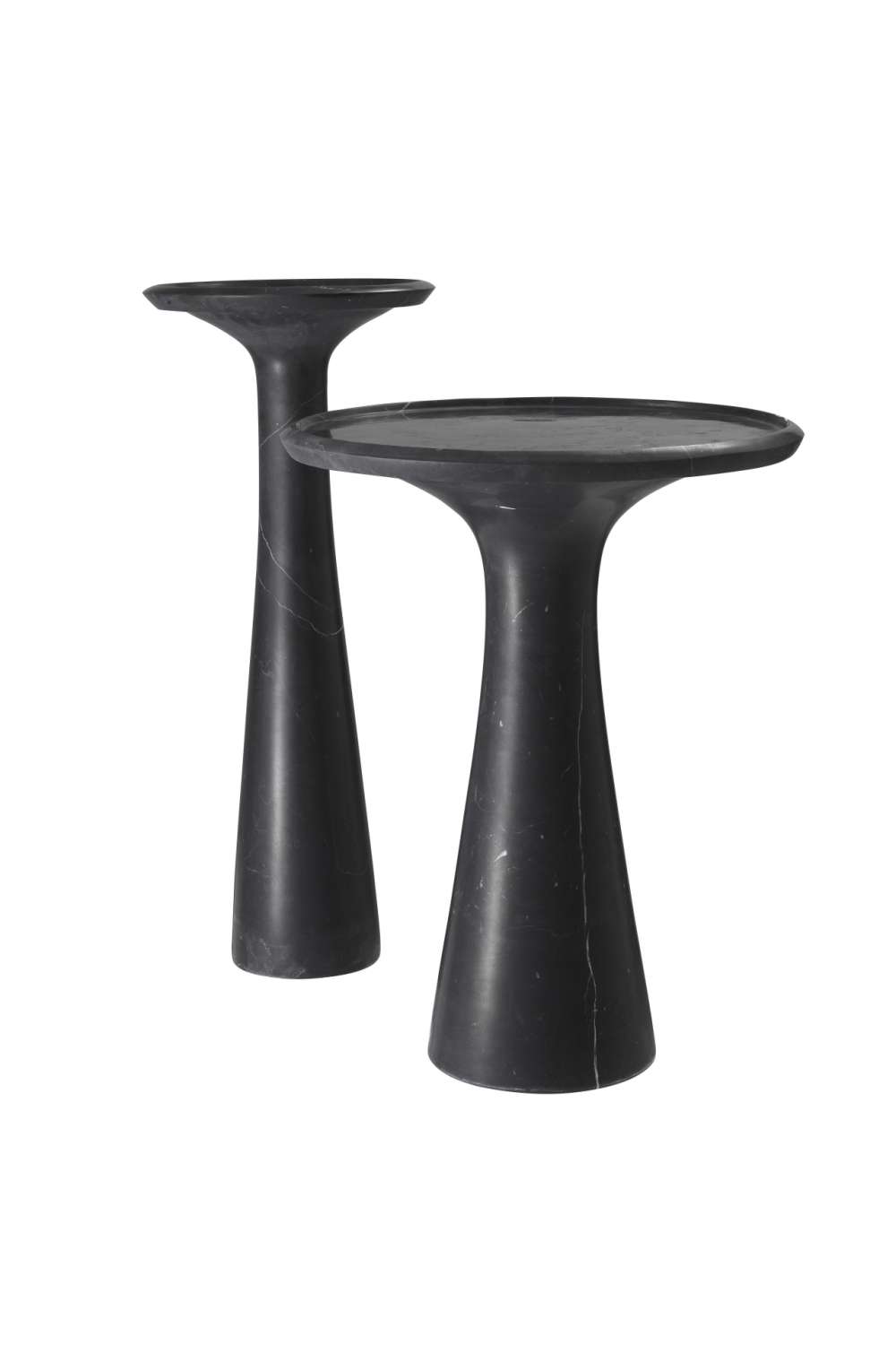 Solid Italian Black Marble Low Side Table | Eichholtz Pompano | OROA.com