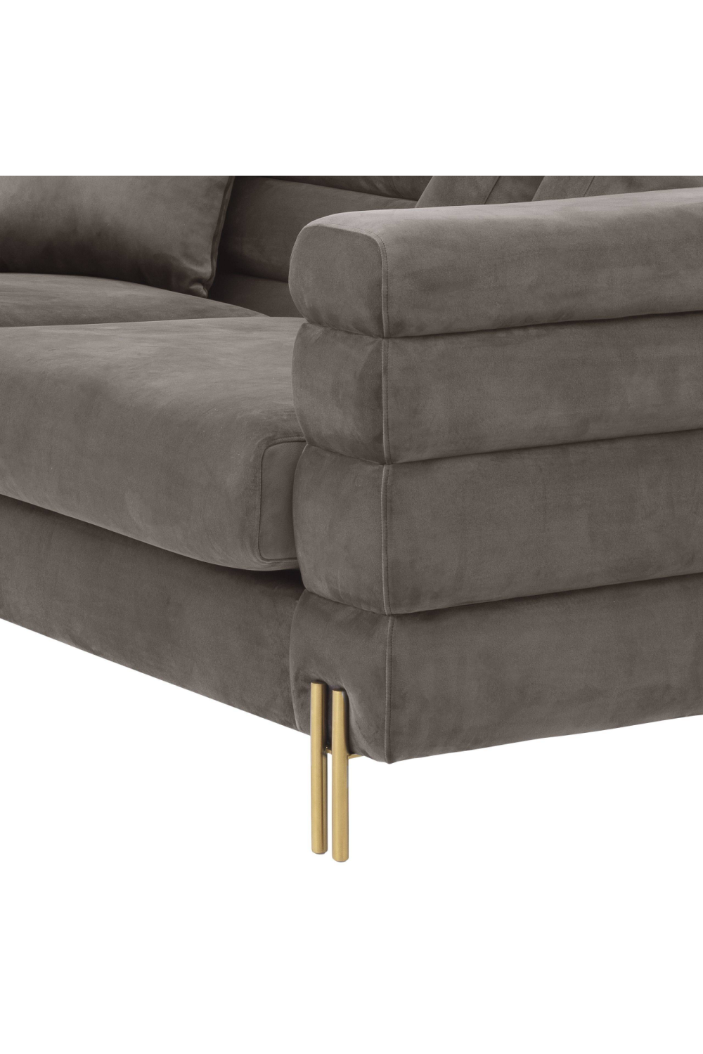 Art Deco Gray Velvet Sofa | Eichholtz York | Oroa.com