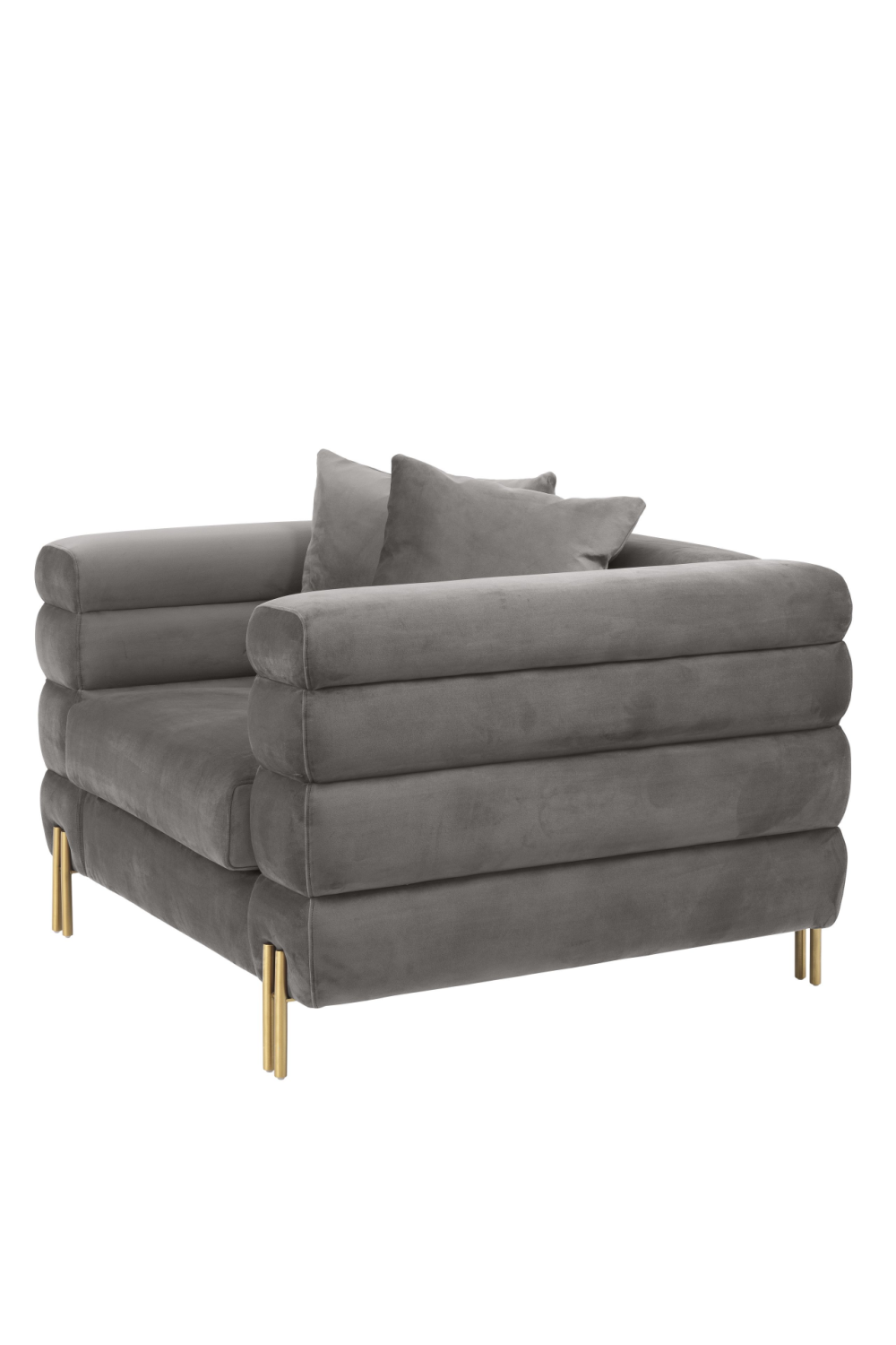 Art Deco Gray Velvet Chair | Eichholtz York | Oroa.com