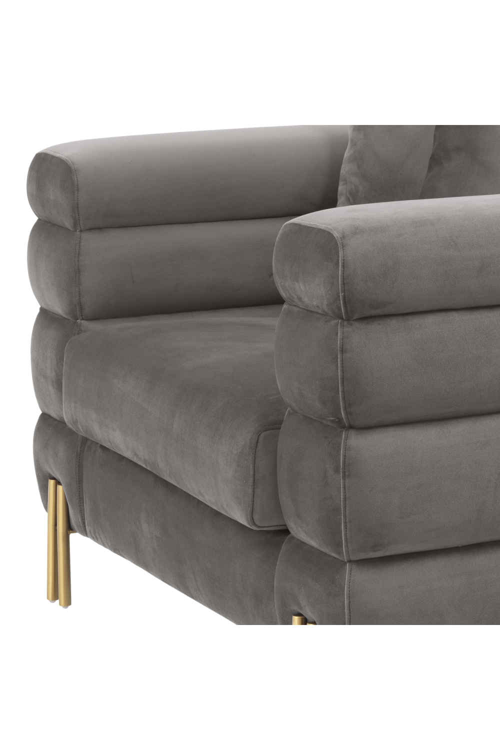 Art Deco Gray Velvet Chair | Eichholtz York | Oroa.com