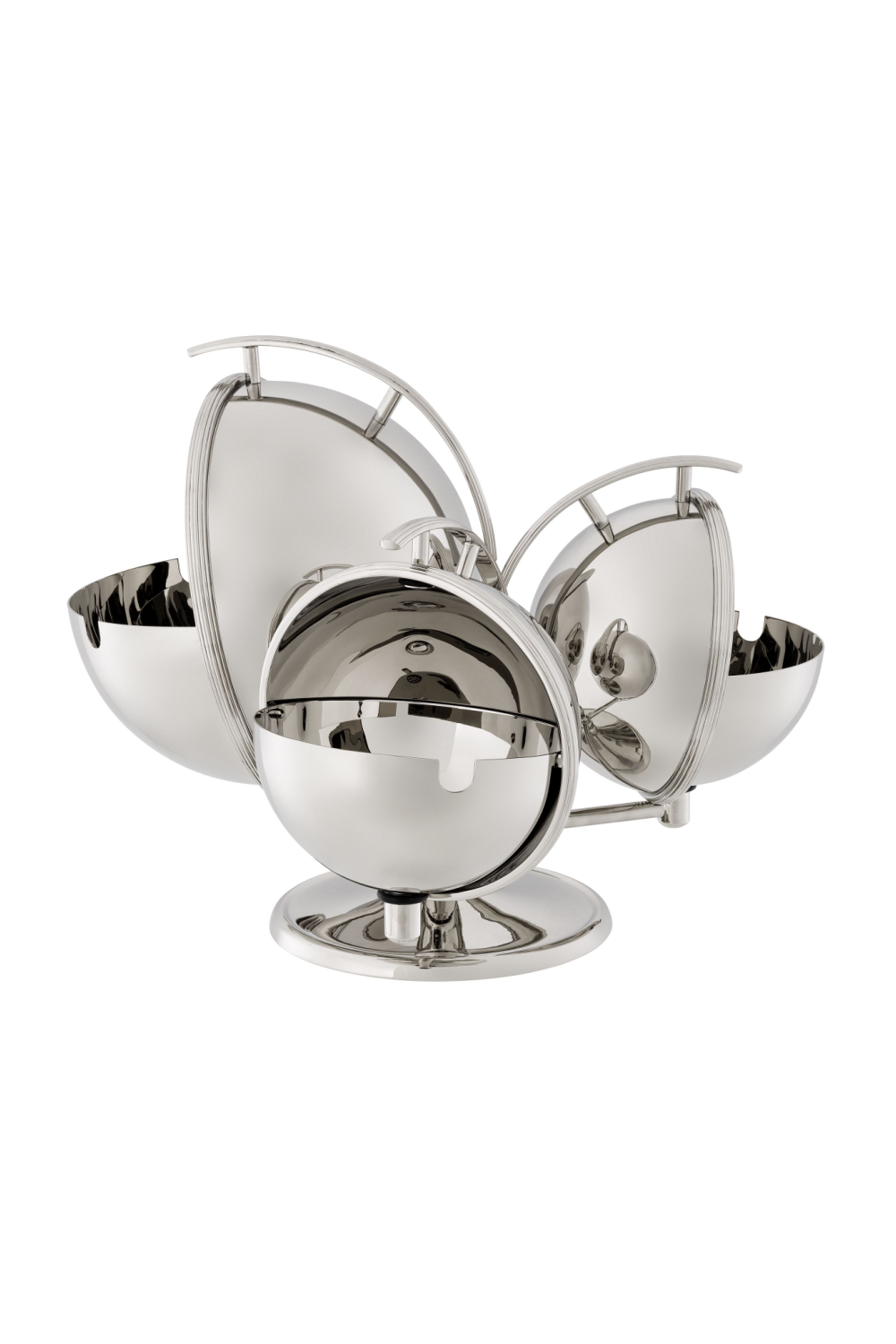 Polished Nickel Spherical Bowls Set (3) | Eichholtz Sullivan | OROA.com