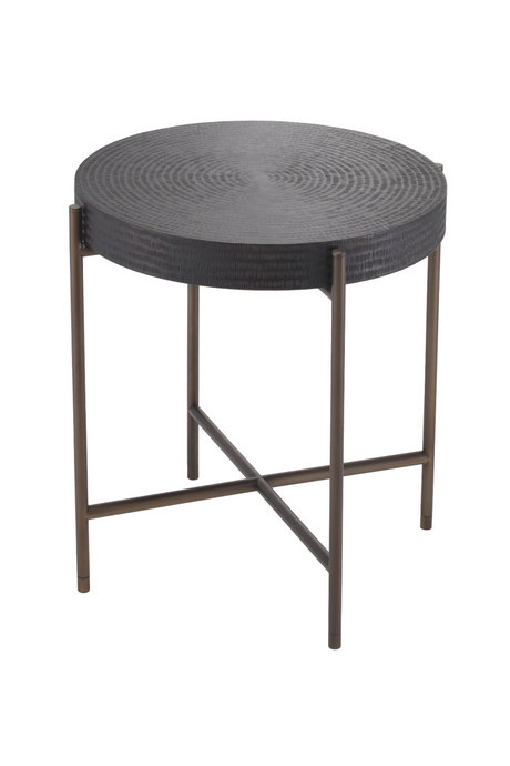 Round Gunmetal Side Table | Eichholtz Nikos | OROA