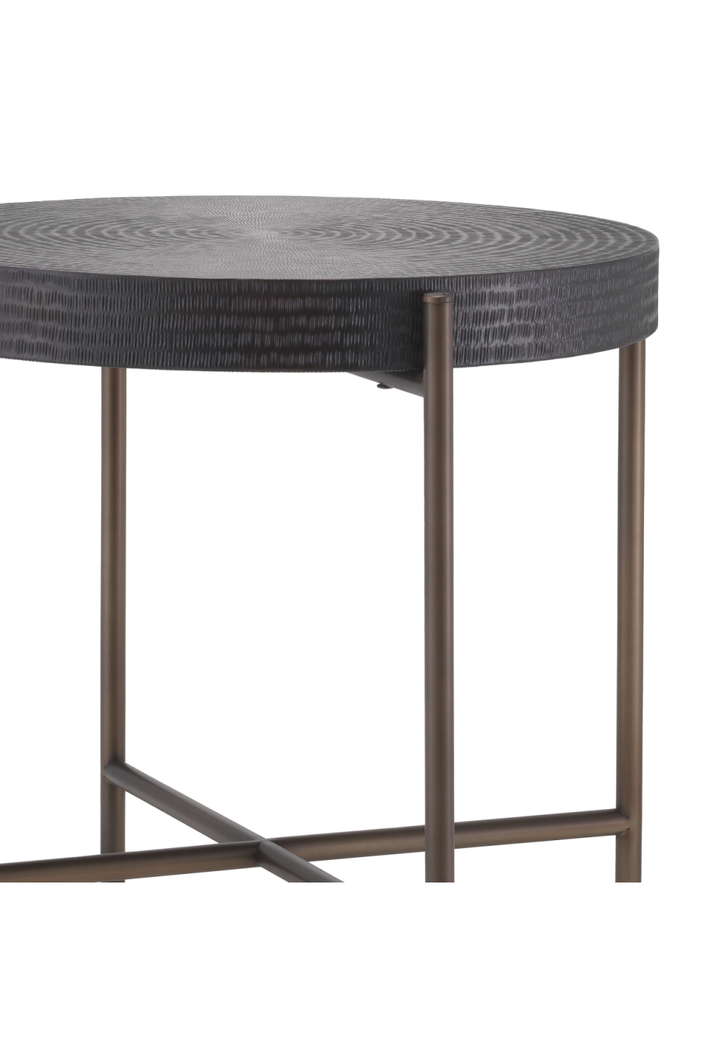 Round Gunmetal Side Table | Eichholtz Nikos | OROA