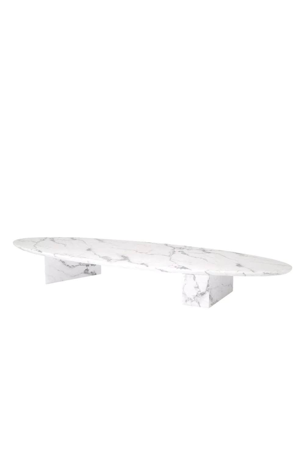 White Marble Oval Coffee Table | Eichholtz Aurore | OROA