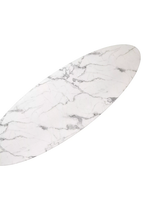 White Marble Oval Coffee Table | Eichholtz Aurore | OROA
