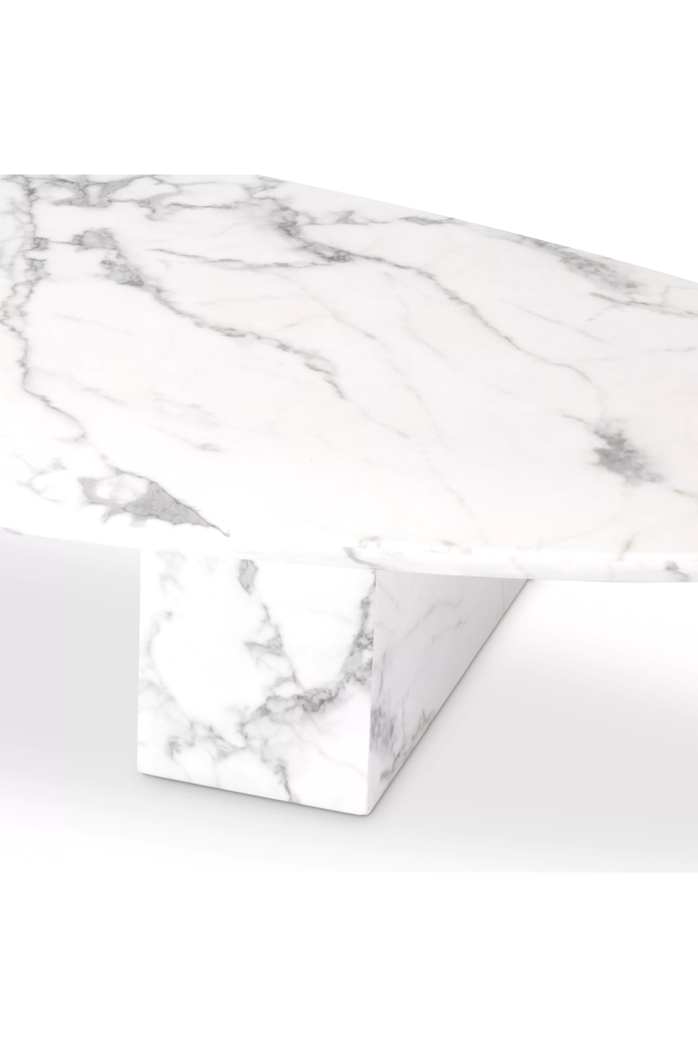 White Marble Oval Coffee Table | Eichholtz Aurore | OROA