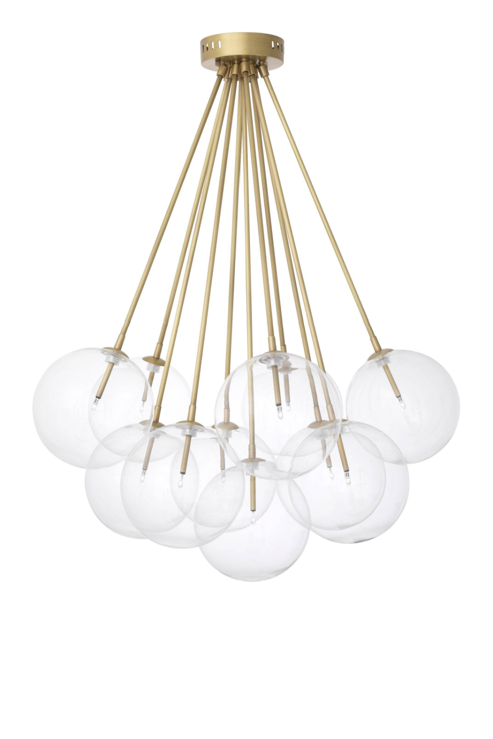 Brass 11-Light Globe Ceiling Lamp | Eichholtz Molecule | OROA