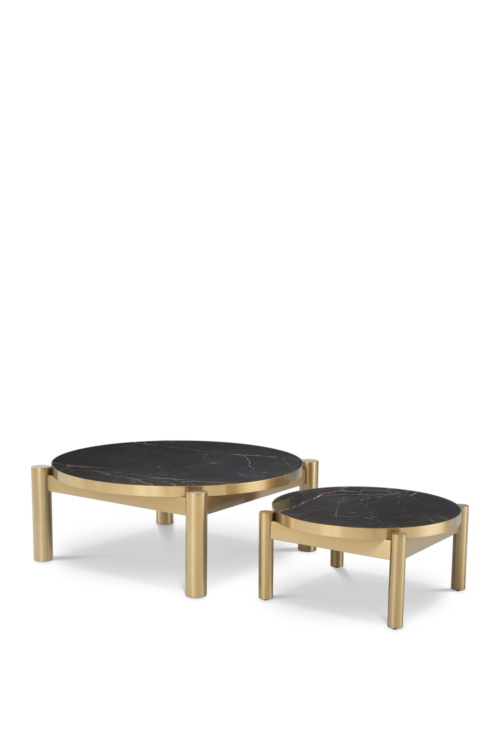 Brass Ceramic Marble Coffee Table Set | Eichholtz Quest | OROA