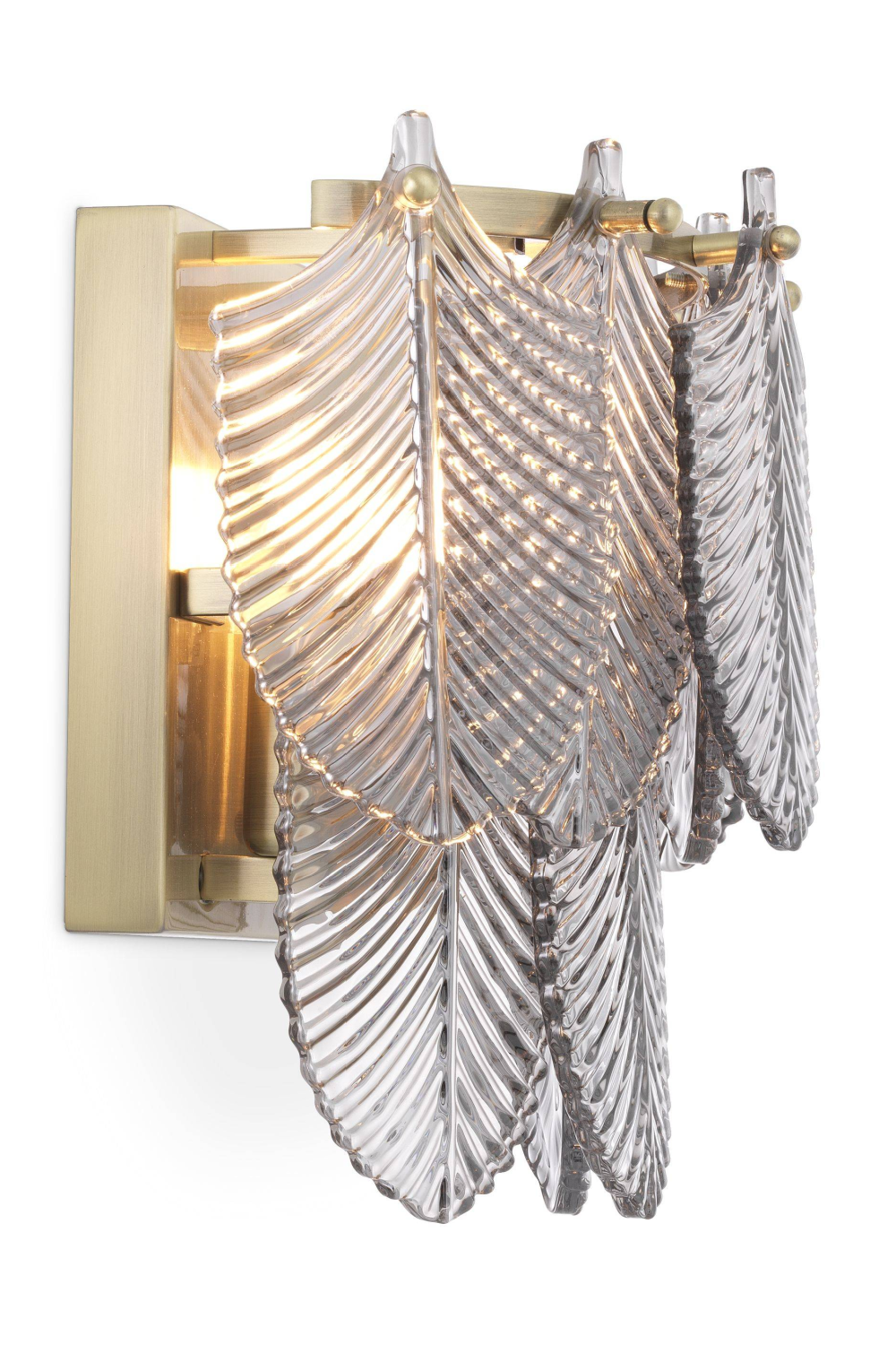Smoked Glass Brass Wall Lamp | Eichholtz Verbier | OROA