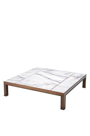 White Marble Brass Coffee Table | Eichholtz Tardieu | #1 Eichholtz Retailer