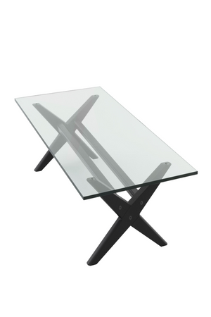 Black X-Shaped Legs Coffee Table | Eichholtz Maynor | OROA