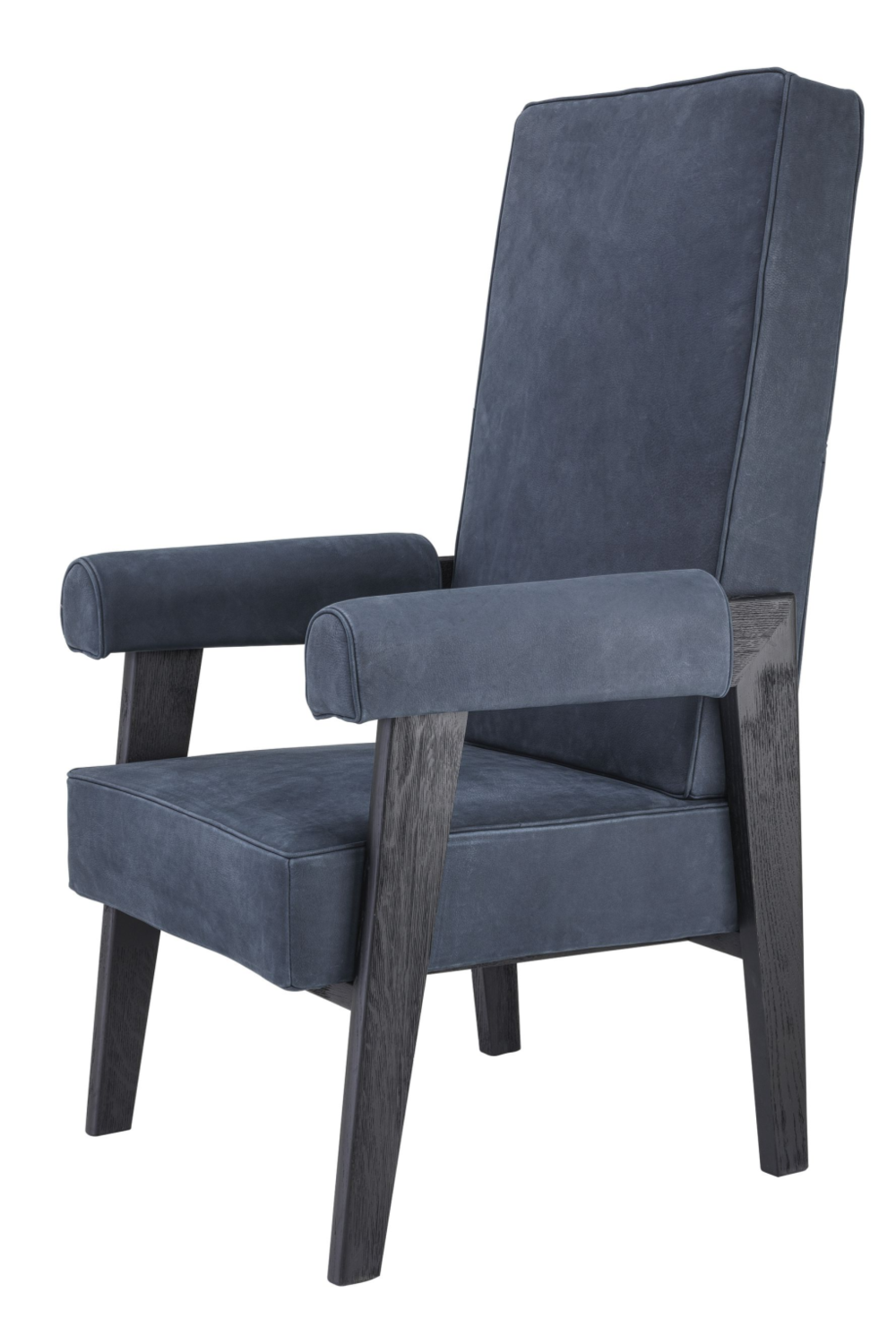 Blue Leather High-Back Chair | Eichholtz Milo | Oroa.com