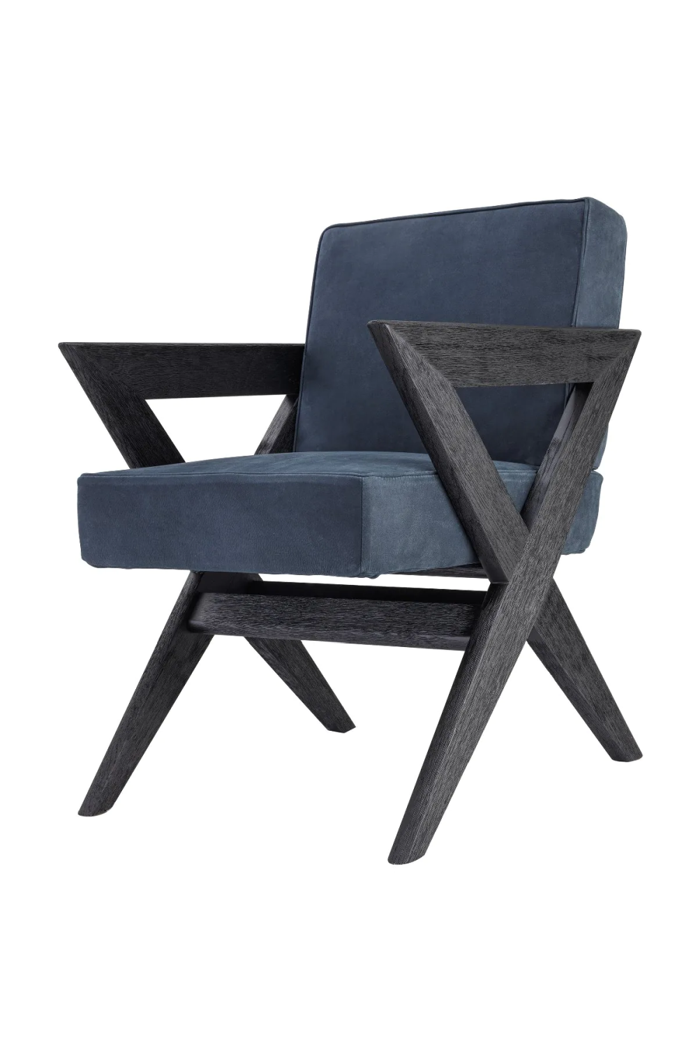 Blue X-Leg Wooden Dining Armchair | Eichholtz Felippe | Oroa.com