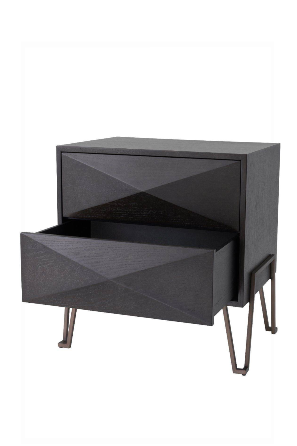 Bronze Oak Hairpin Nightstand | Eichholtz Highland | OROA