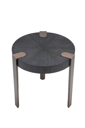 Charcoal Gray Oak Veneer Side Table | Eichholtz Oxnard | OROA