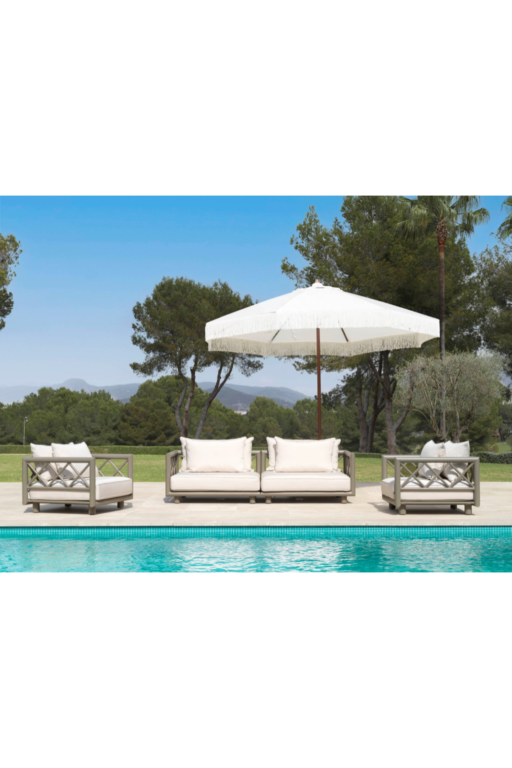 Gray Sunbrella Outdoor Lounge Chair | Eichholtz Mandelieu | OROA TRADE