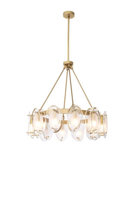 Brass Bevelled Glass Chandelier | Eichholtz Sublime | OROA