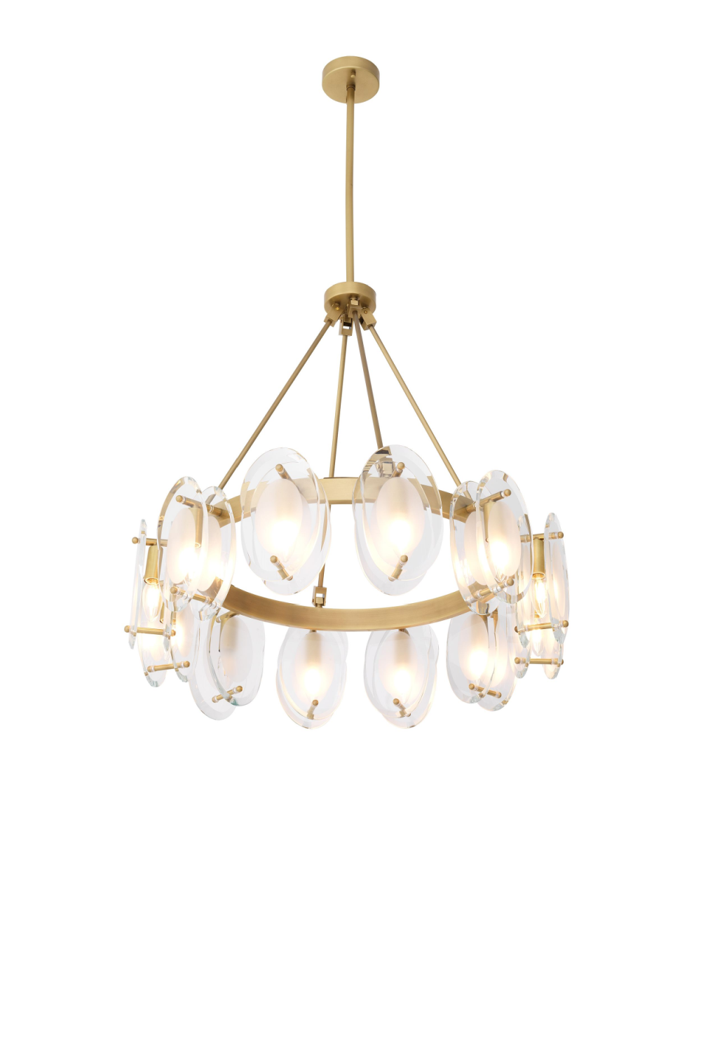 Brass Bevelled Glass Chandelier | Eichholtz Sublime | OROA