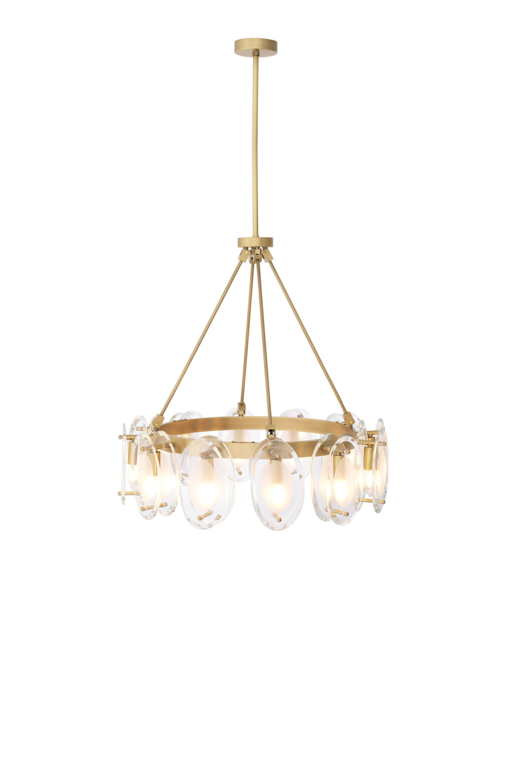 Brass Bevelled Glass Chandelier | Eichholtz Sublime | OROA