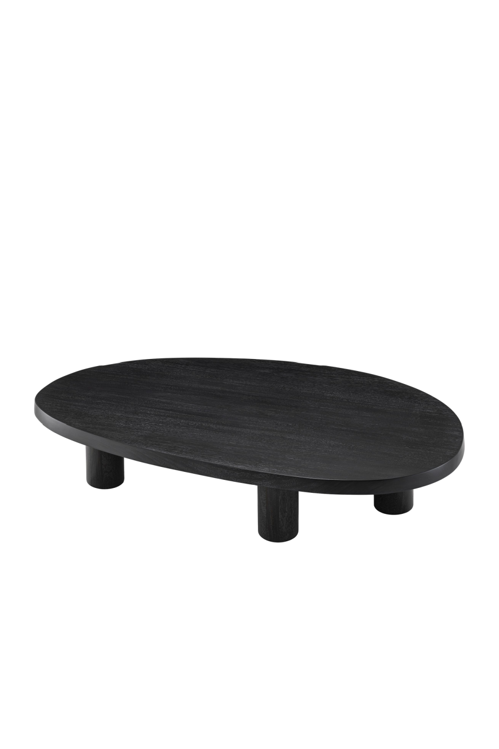 Charcoal Gray Mahogany Wood Coffee Table, Eichholtz Prelude
