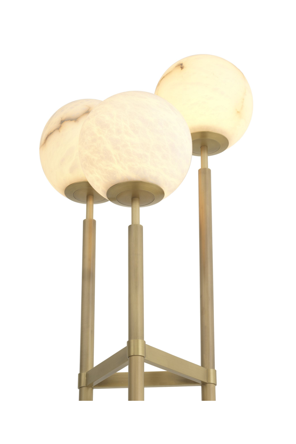 Antique Brass Alabaster Globes Floor Lamp | Eichholtz Fiori | OROA.com