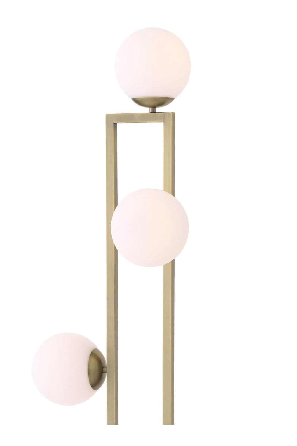 Brass White Globe Floor Lamp | Eichholtz Pascal | OROA.com