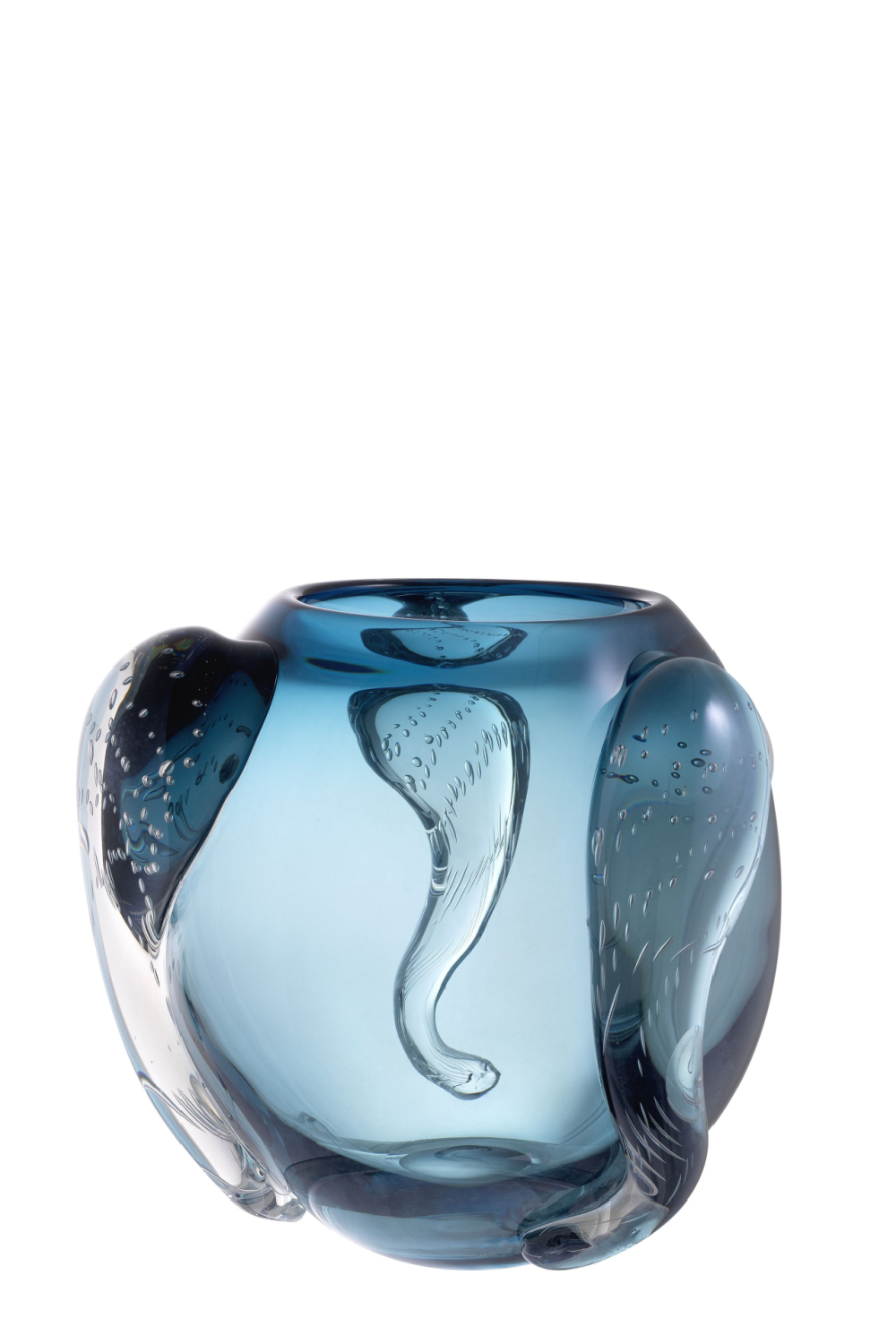 Eye-catching Blue Hand Blown Glass Vase - Eichholtz Sianluca L | OROA