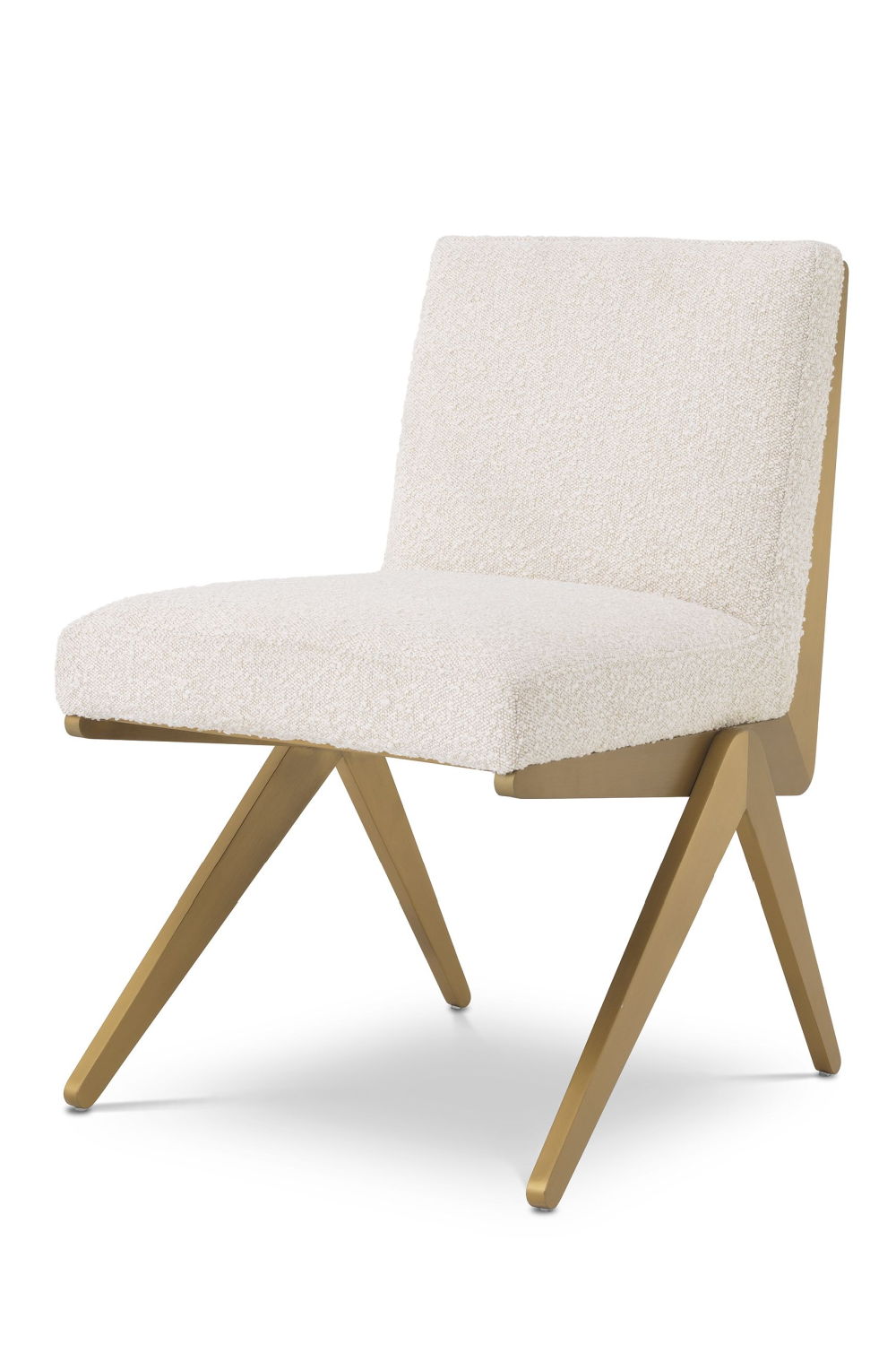 Cream Bouclé V-Leg Dining Chair | Eichholtz Fico | Oroa.com
