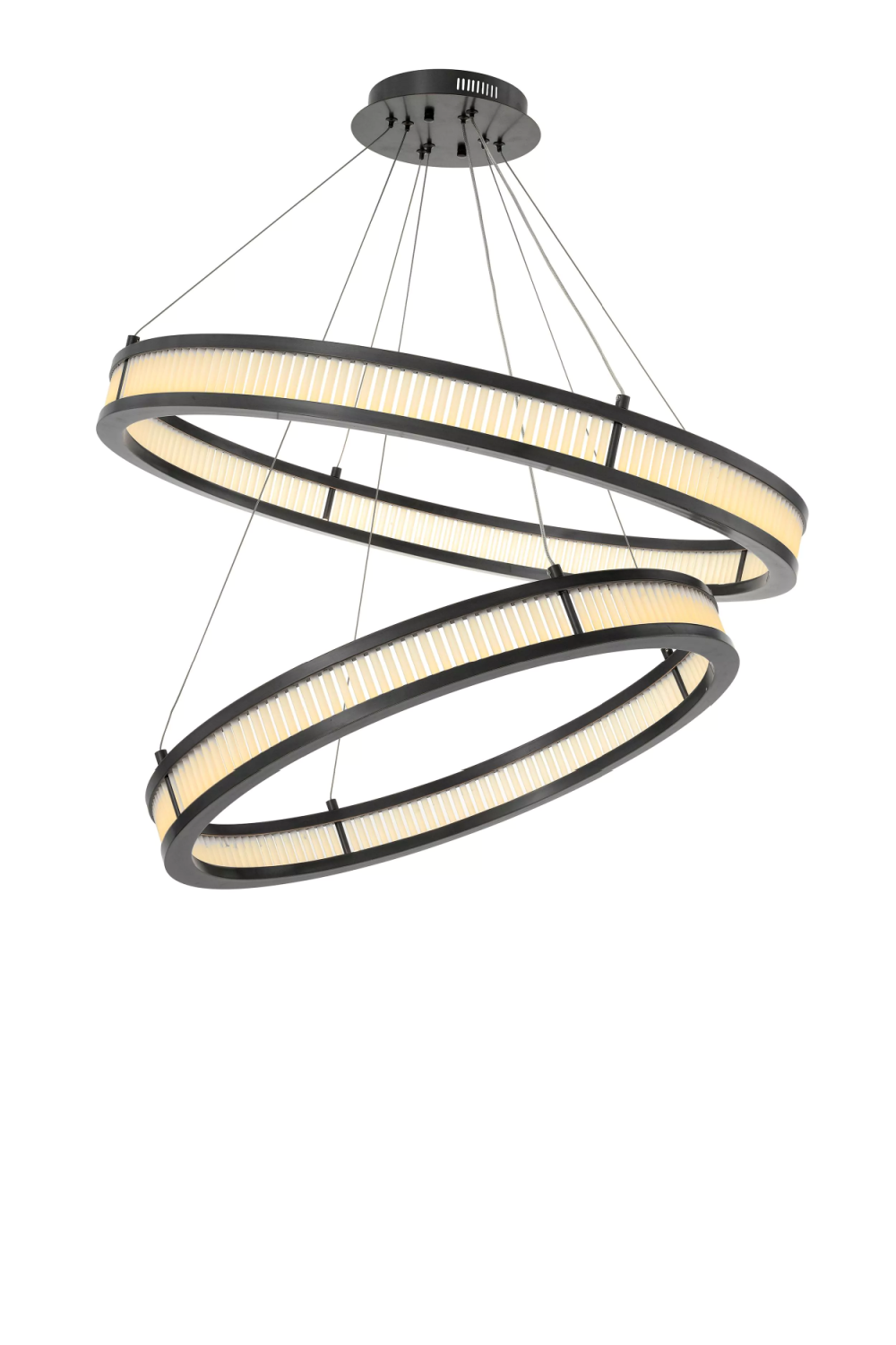 Bronze Double Ring LED Chandelier | Eichholtz Damien | OROA