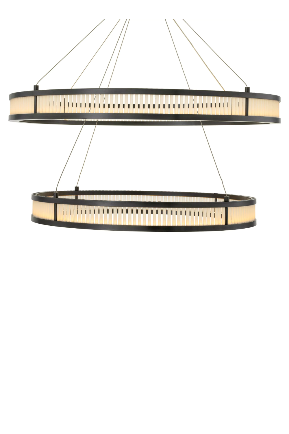 Bronze Double Ring LED Chandelier | Eichholtz Damien | OROA