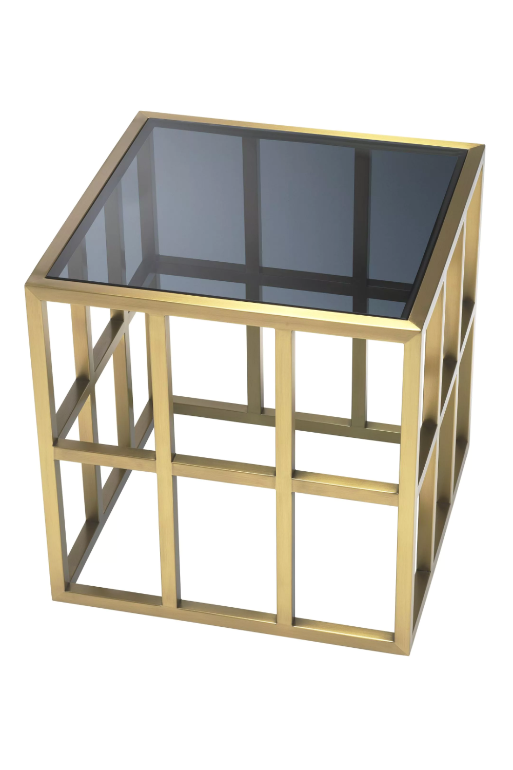 Brushed Brass Geometric Side Table | Eichholtz Lazare | OROA.com