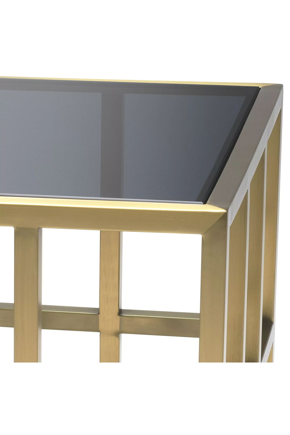 Brushed Brass Geometric Side Table | Eichholtz Lazare | OROA.com