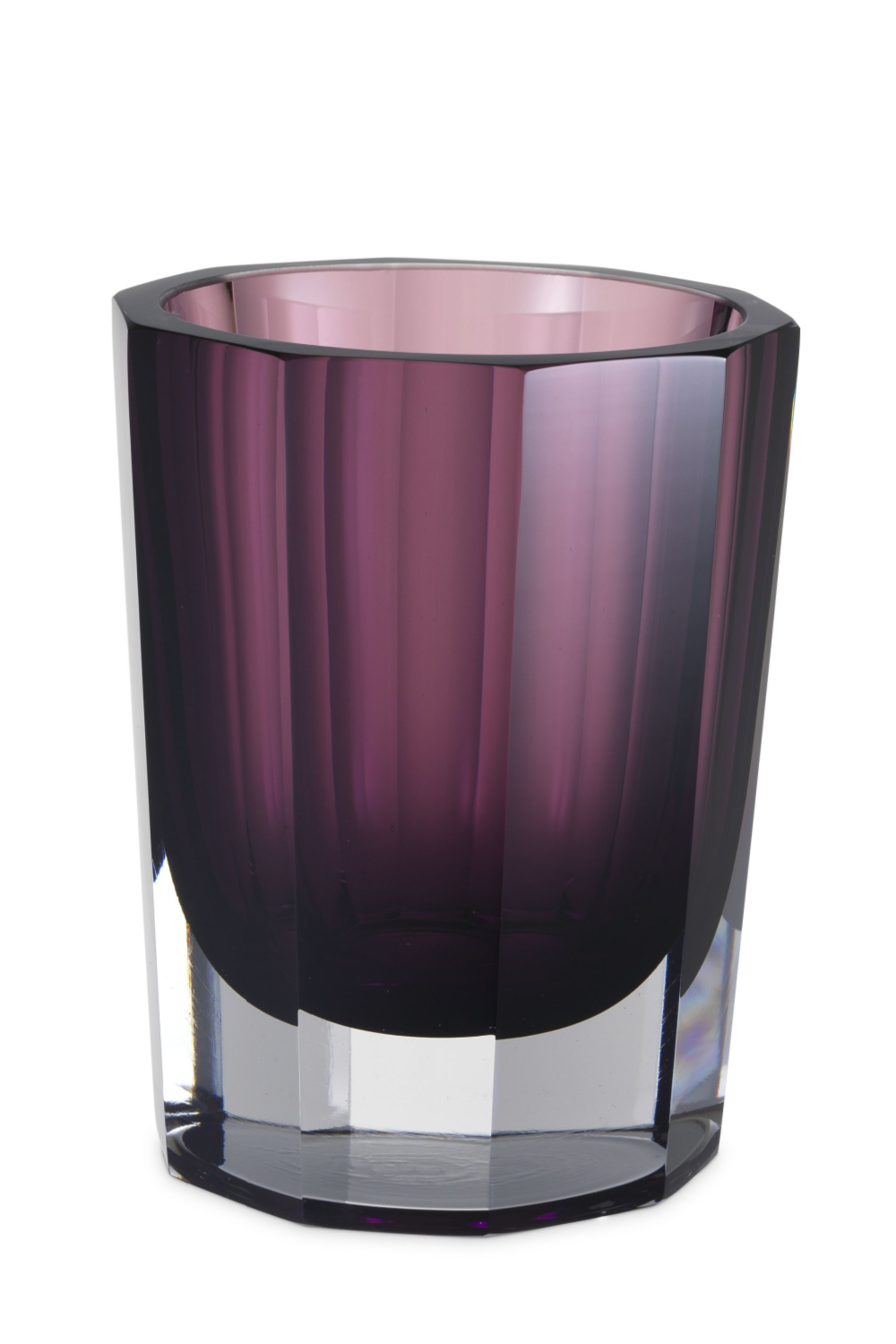 Purple Octagonal Glass Vase | Eichholtz Chavez S | OROA