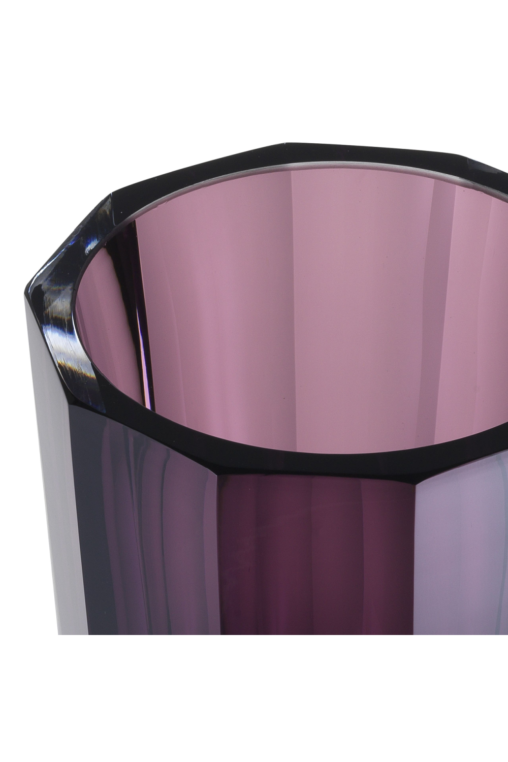 Purple Octagonal Glass Vase | Eichholtz Chavez S | OROA