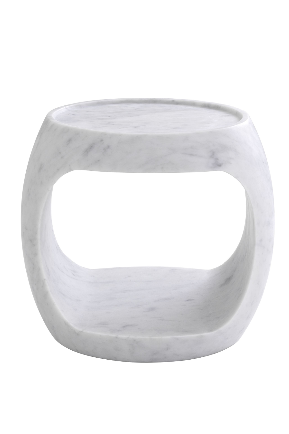 White Marble Round Side Table | Eichholtz Clipper Low | OROA
