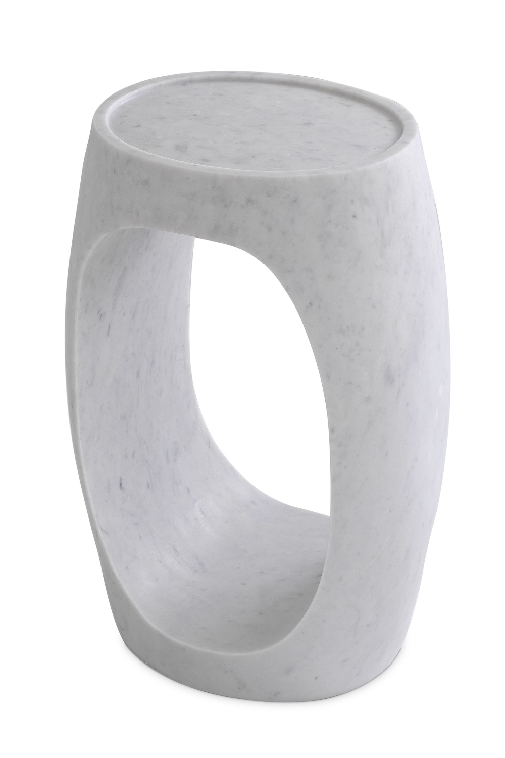 White Marble Round Side Table | Eichholtz Clipper High | OROA.com