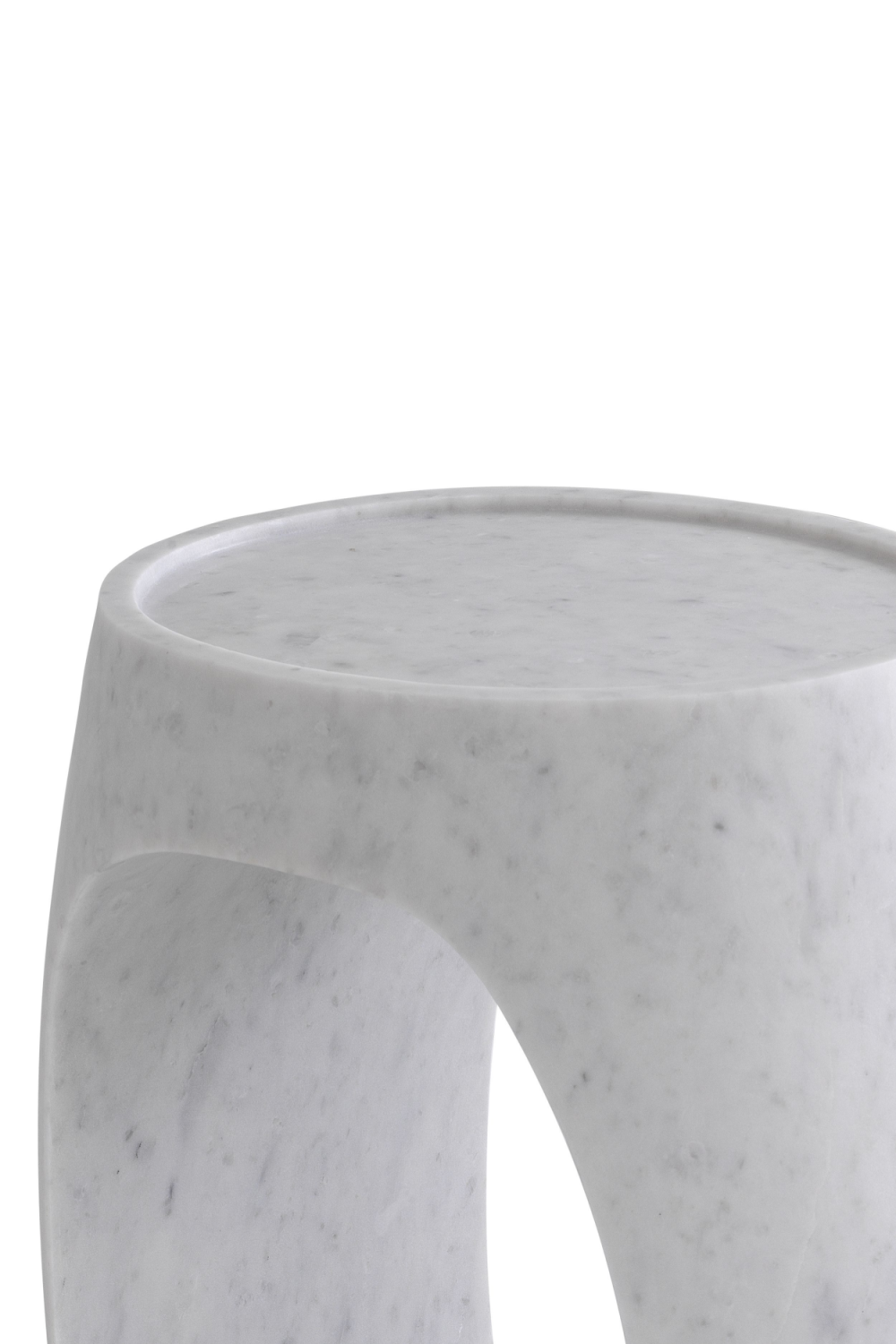 White Marble Round Side Table | Eichholtz Clipper High | OROA.com