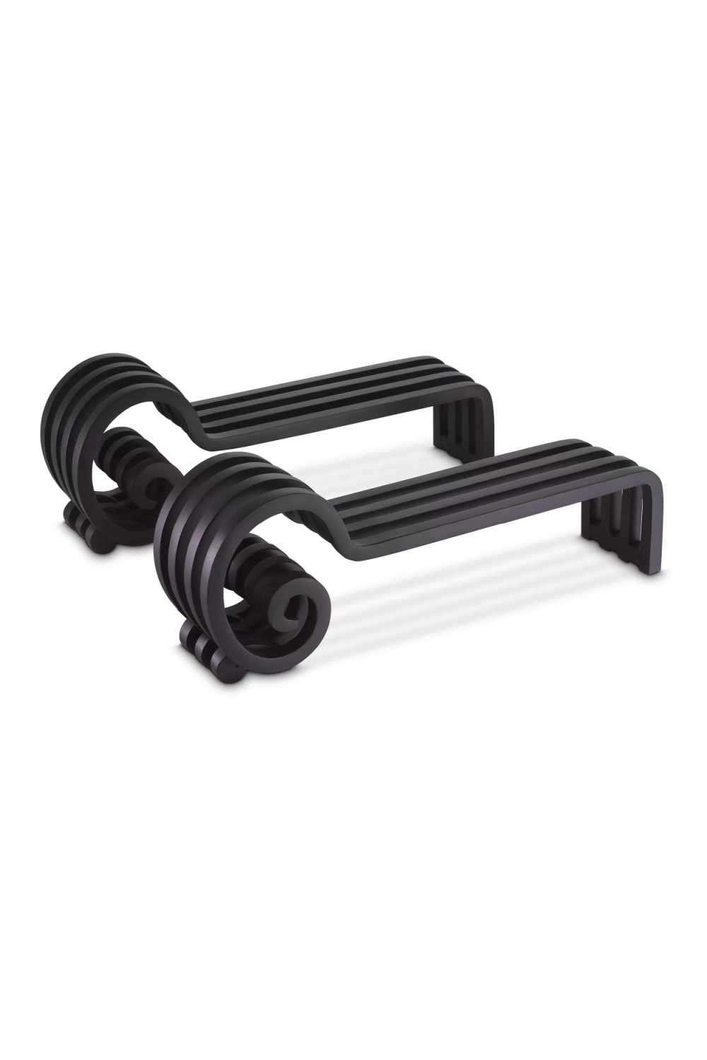 Black Curled Andiron Set (2) | Eichholtz Mardor | OROA.com