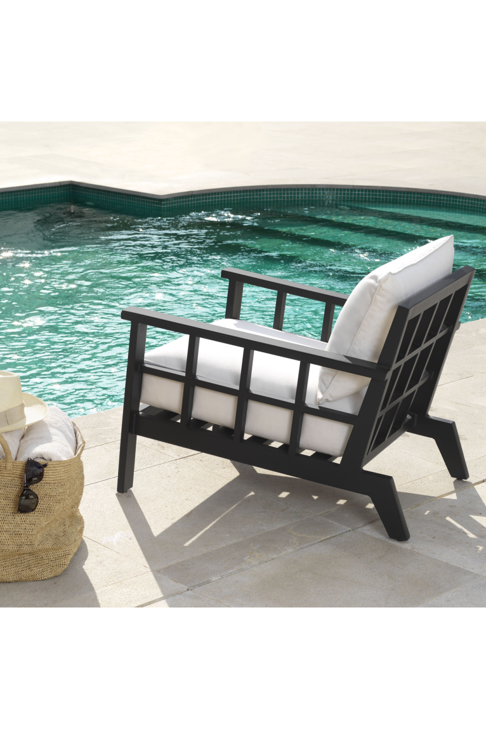 Black Beige Sunbrella Outdoor Chair | Eichholtz Cap-Ferrat | OROA TRADE