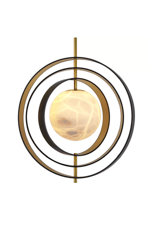 Gold Ringed Alabaster Chandelier | Eichholtz Pearl | OROA