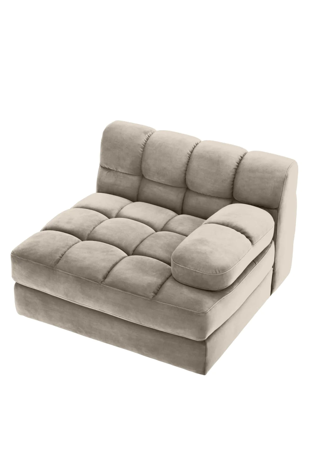 Greige Velvet Modular Sofa Eichholtz Dean Oroa